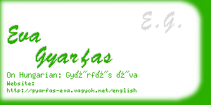 eva gyarfas business card